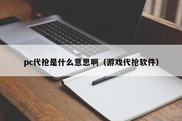 pc代抢是什么意思啊(游戏代抢软件)